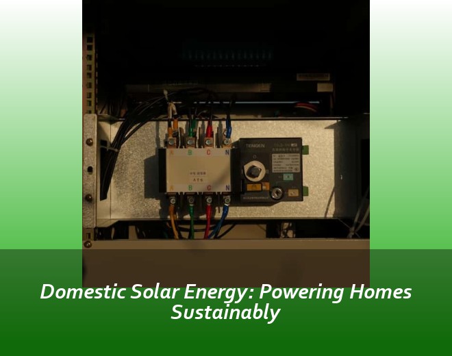 Domestic Solar Energy: Powering Homes Sustainably